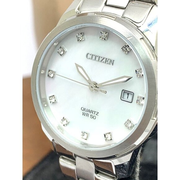 Citizen Women\'s Watch G011-S114276 Quartz Silver Steel 28mm Mother of Pe… main image 9